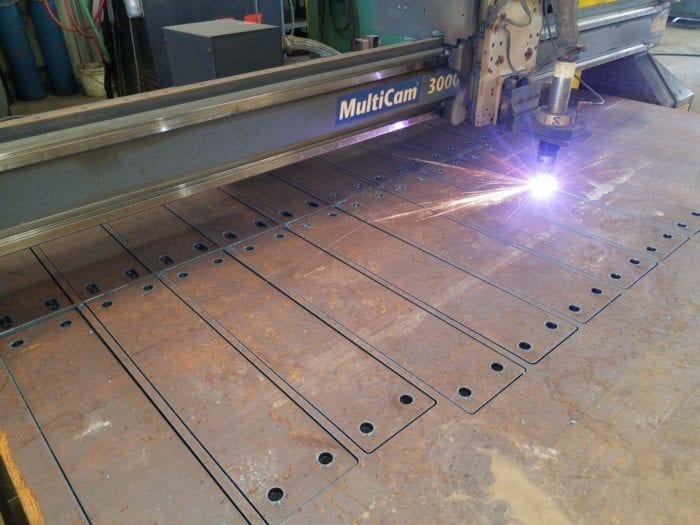plasma table multicam 3000  cogbill construction sheet metal steel fabrication sheet roller welding setx industrial