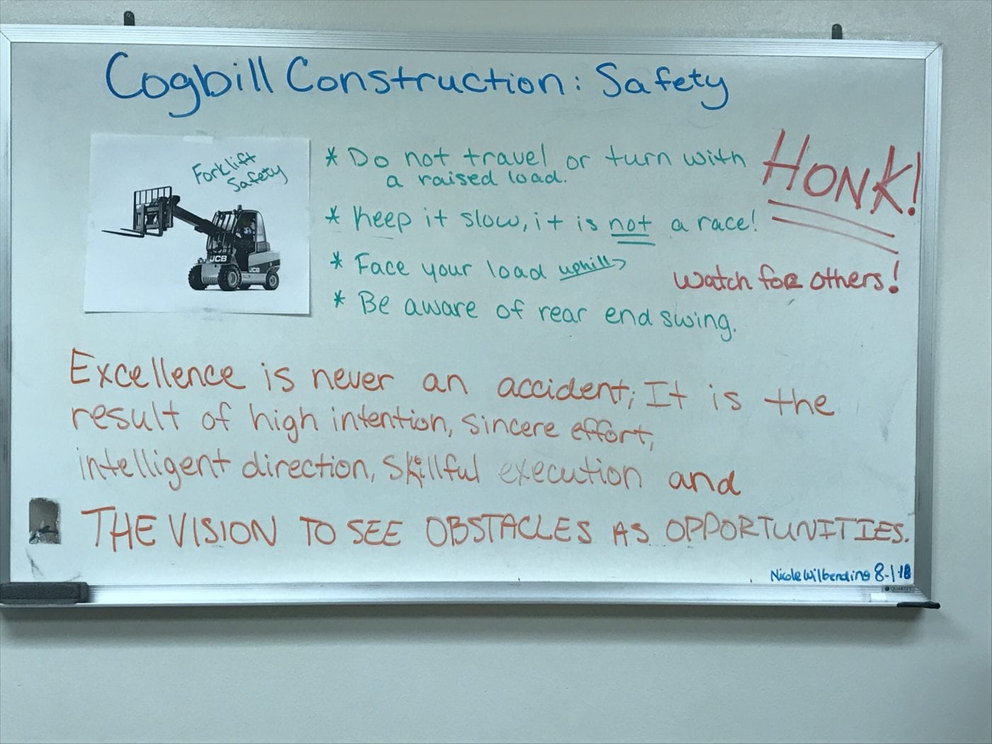 Forklift Safety: Cogbill Construction